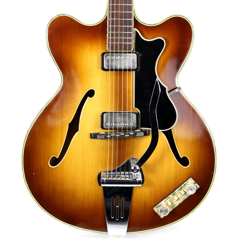 Vintage 1960s German Made Hofner Verythin Hollow Body Archtop Electric