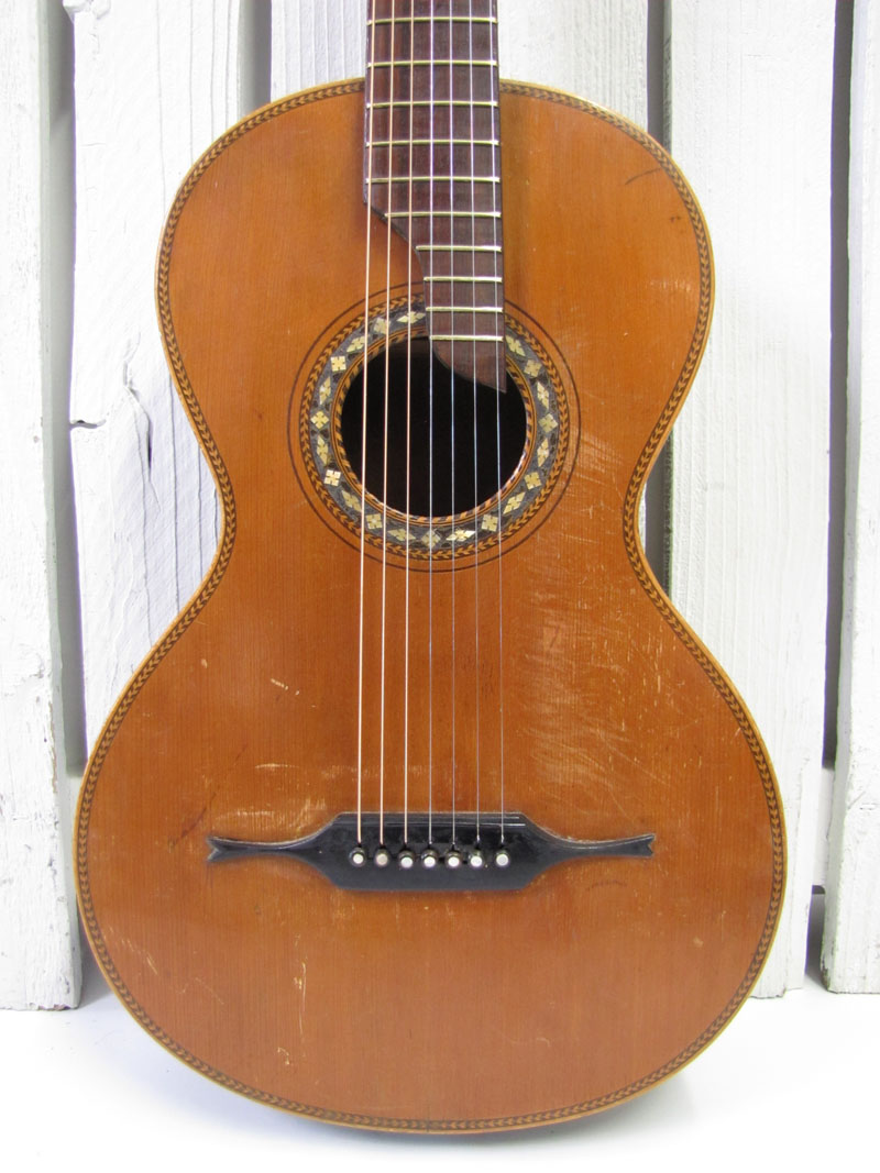 Vintage No Name 7String 7 String Parlor Parlour Acoustic Guitar