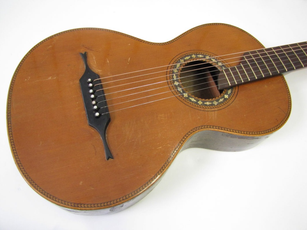 Vintage No Name 7String 7 String Parlor Parlour Acoustic Guitar