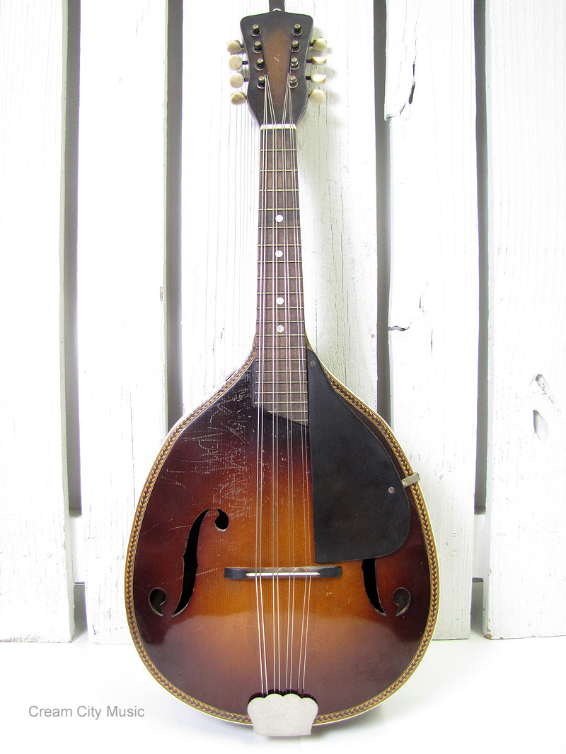 Vintage Kay A Style Sunburst Teardrop Shape Mandolin w/ Case eBay